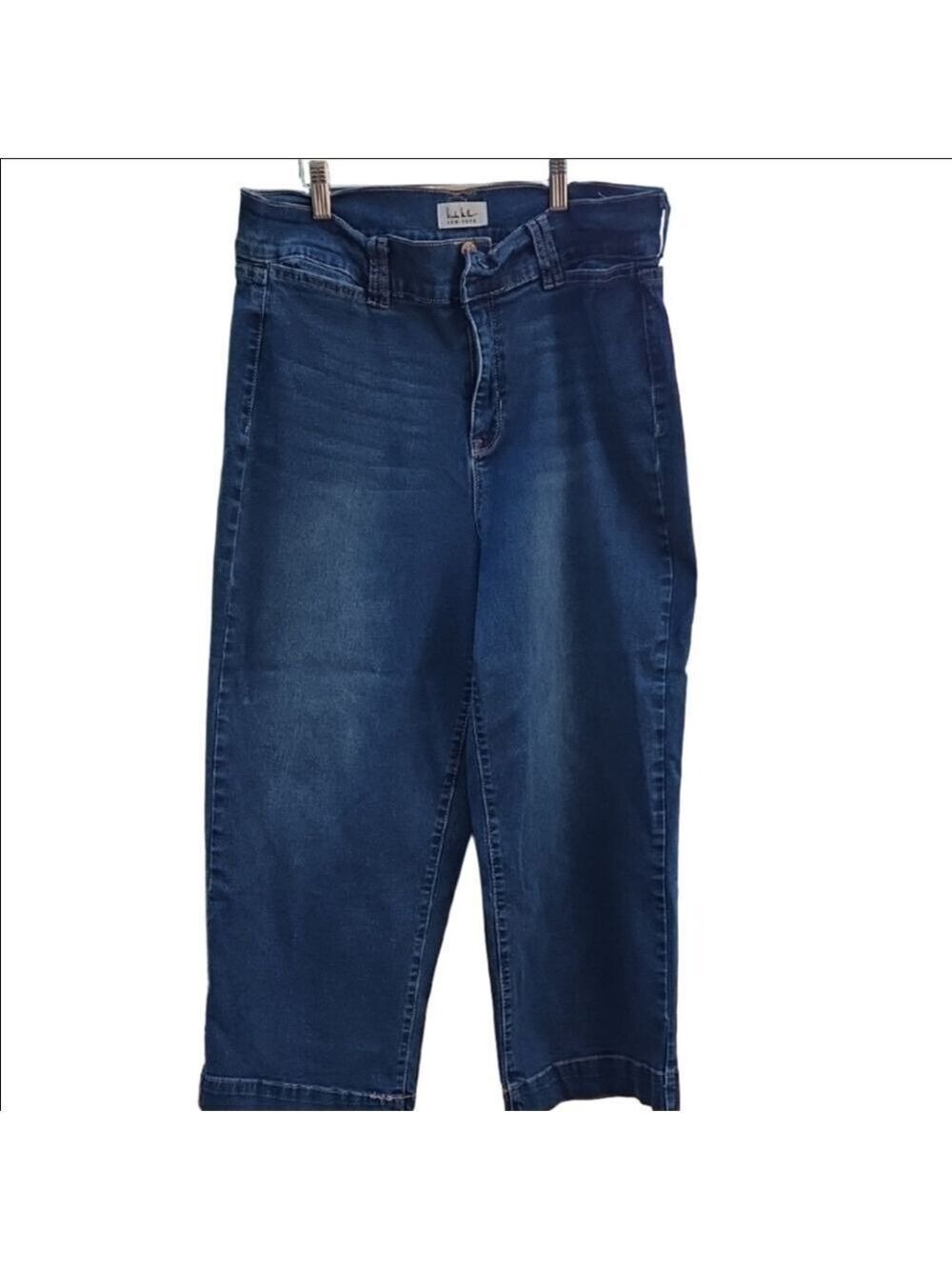 Nicole Miller Blue Denim Wide Leg Boho Jeans 14
